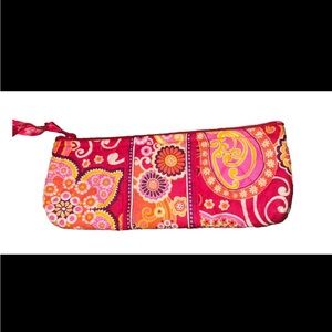 Vera Bradley Raspberry Fizz Brush And Pencil Case Makeup Bag Pouch Y2K Vintage